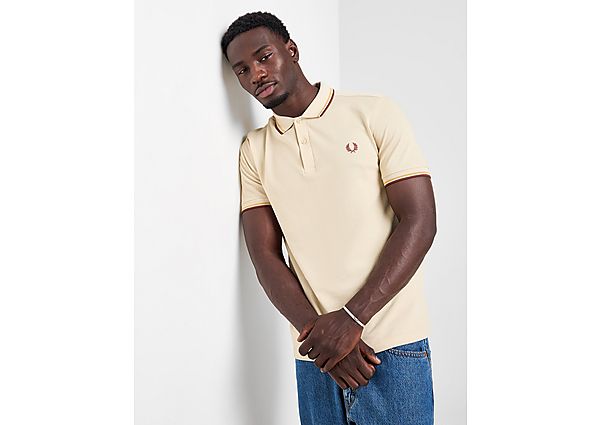 Fred Perry Twin Tipped Polo Shirt  Beige