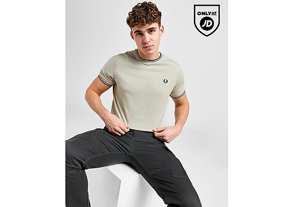 Fred Perry Twin Tipped Ringer T Shirt  Beige