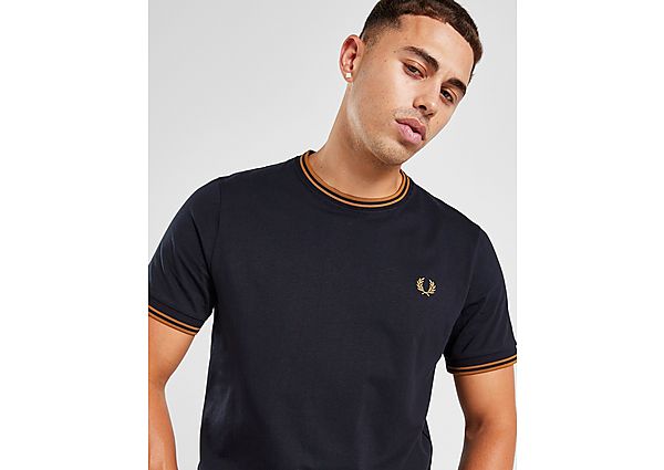 Fred Perry Twin Tipped Ringer T Shirt  BLUE