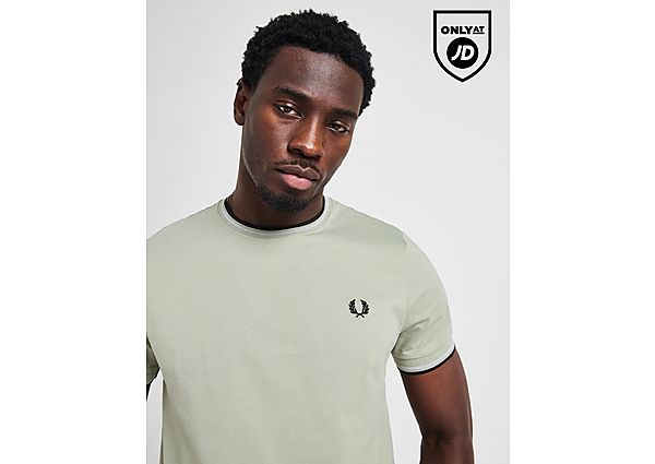 Fred Perry Twin Tipped T Shirt  GREEN