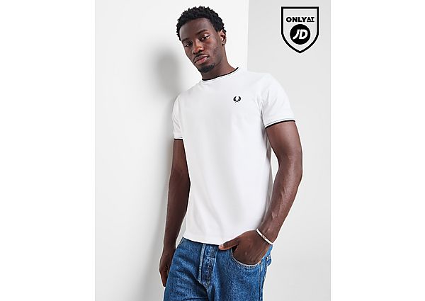 Fred Perry Twin Tipped T Shirt  White