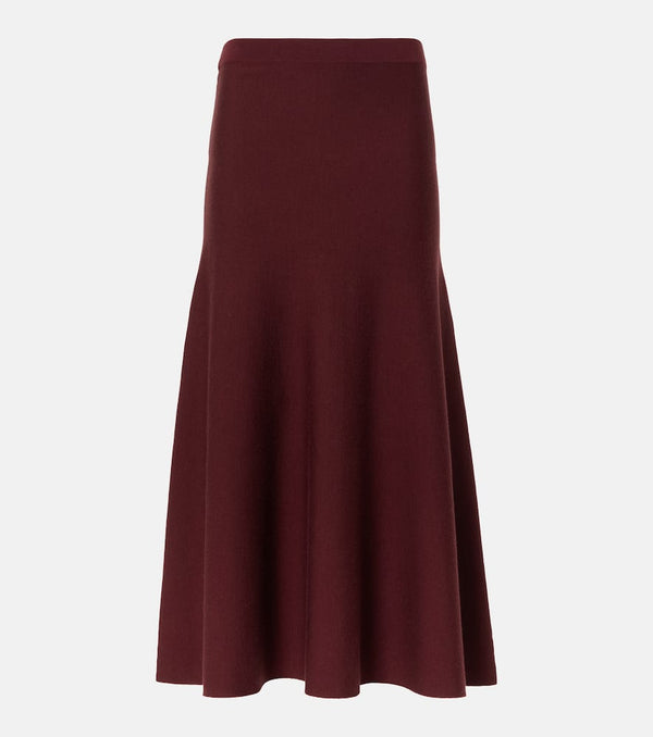 Gabriela Hearst Freddie wool, cashmere, and silk midi skirt