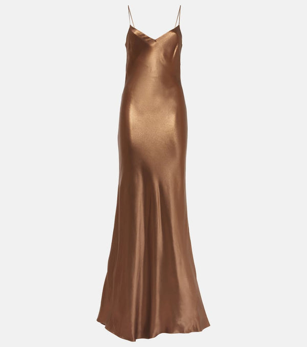 Galvan Provence satin maxi dress