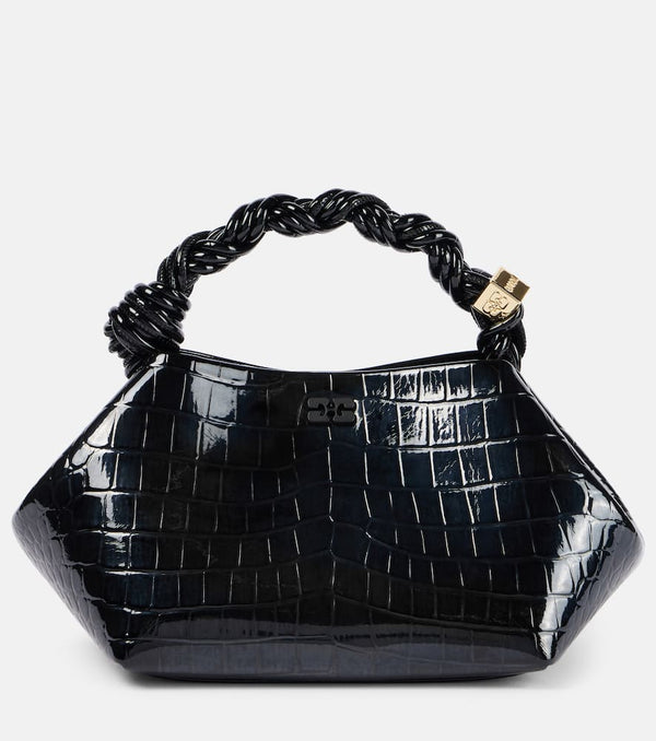 Ganni Bou Mini croc-effect tote bag