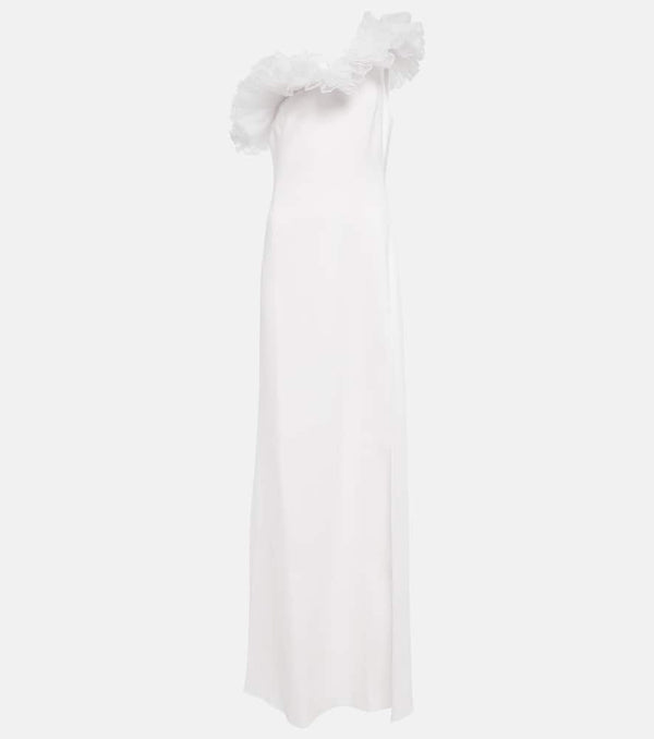 Giambattista Valli Tulle-trimmed asymmetric gown