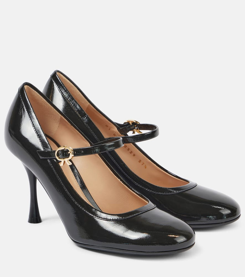 Gianvito Rossi Carla 85 patent leather Mary Jane pumps