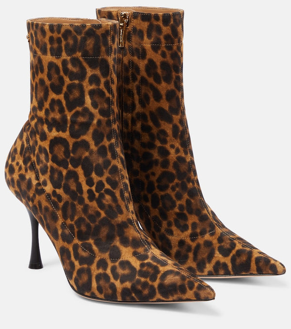 Gianvito Rossi Dasha animal-print leather ankle boots