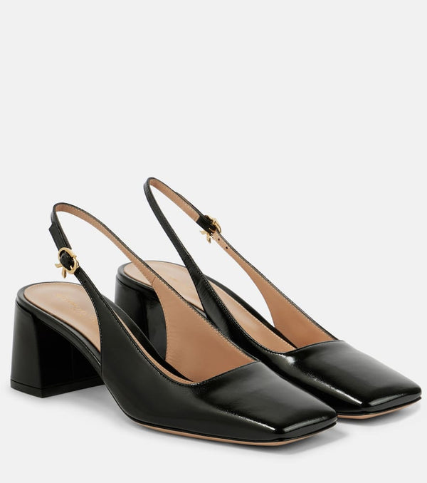 Gianvito Rossi Freeda leather slingback pumps