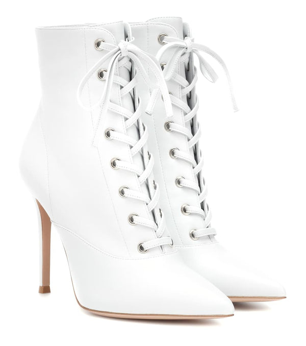 Gianvito Rossi Lace-up leather ankle boots