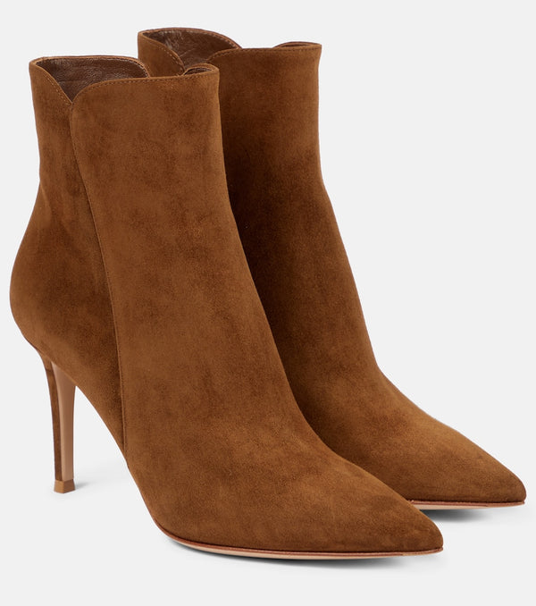 Gianvito Rossi Levy 85 suede ankle boots