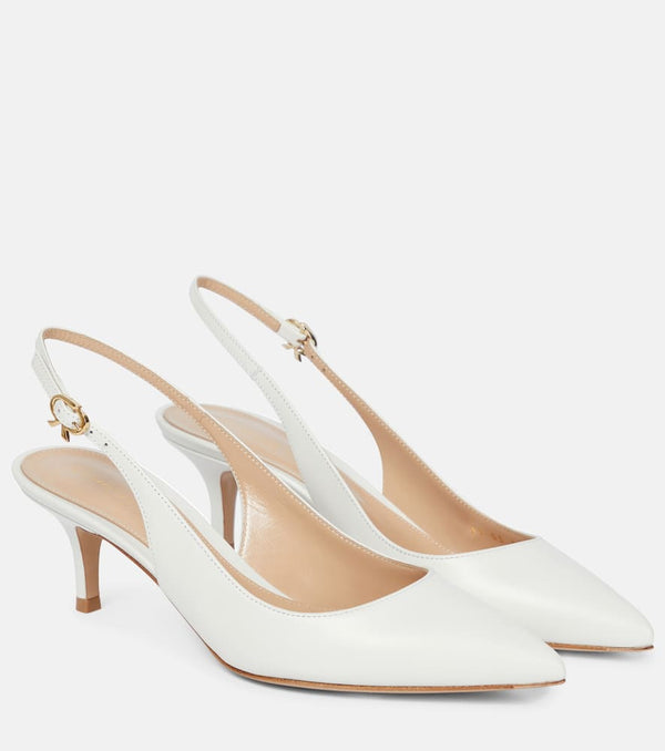 Gianvito Rossi Ribbon Sling 55 leather slingback pumps