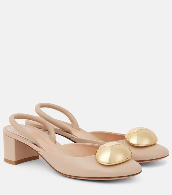 Gianvito Rossi Sphera 45 leather slingback pumps