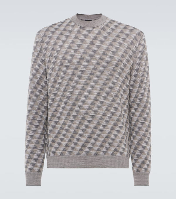 Giorgio Armani Jacquard virgin wool sweater