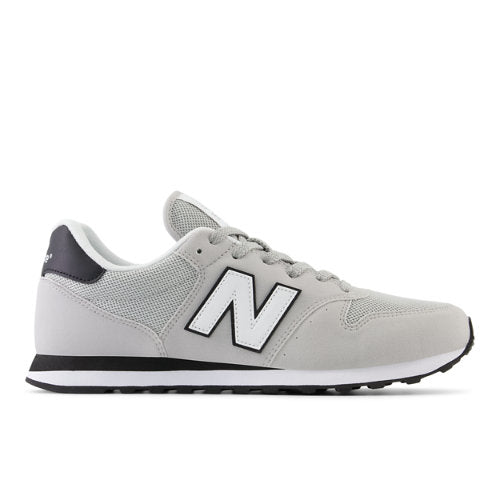 New Balance Men's 500 in Grey/Black/White Synthetic, 