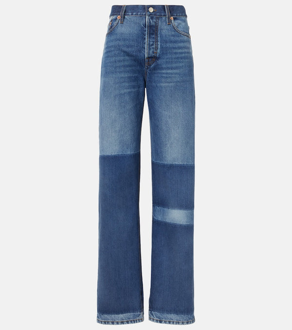 Gucci Distressed mid-rise straight jeans