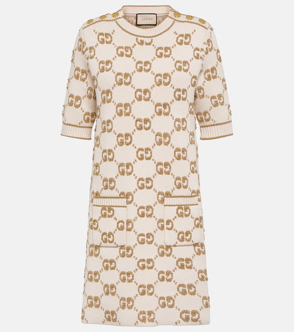 Gucci GG jacquard wool bouclé minidress