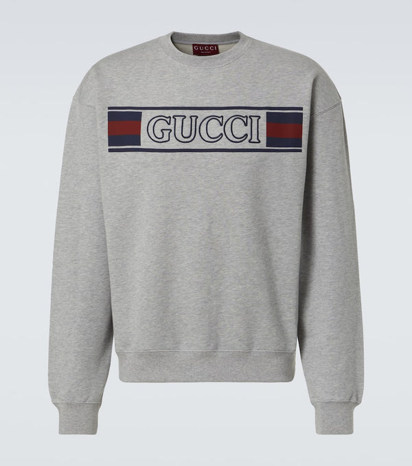 Gucci Gucci Web cotton jersey sweatshirt