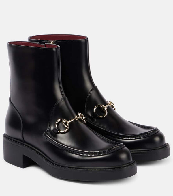 Gucci Horsebit leather ankle boots