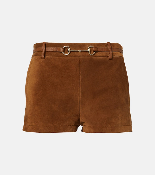 Gucci Low-rise suede shorts