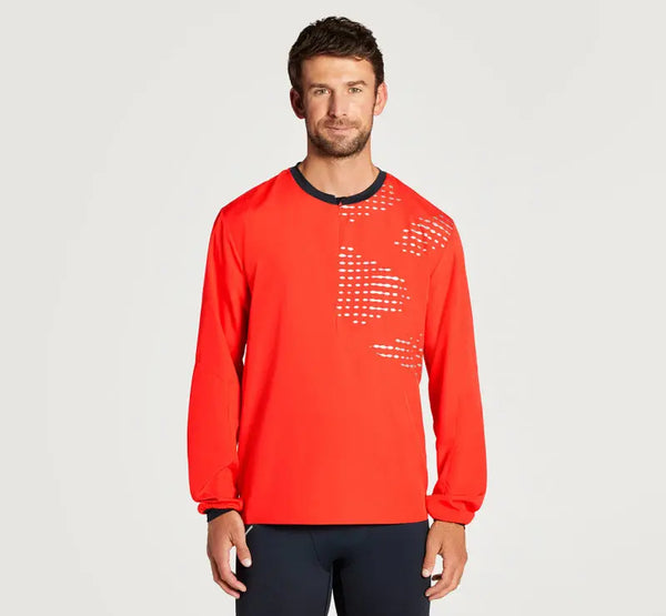 HOKA 1/2 Zip Wind Shell Jacket Fiesta