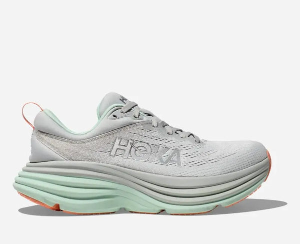 HOKA Bondi 8 Road Running Shoes Stardust Aqua Breeze