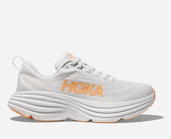 HOKA Bondi 8 Road Running Shoes White Cantaloupe