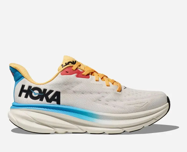 HOKA Clifton 9 Road Running Shoes Blanc De Blanc Swim Day