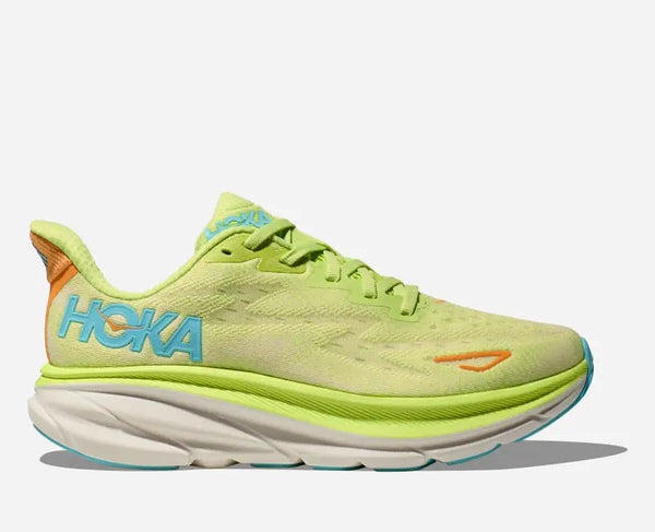 HOKA Clifton 9 Road Running Shoes Lettuce Solar Flare