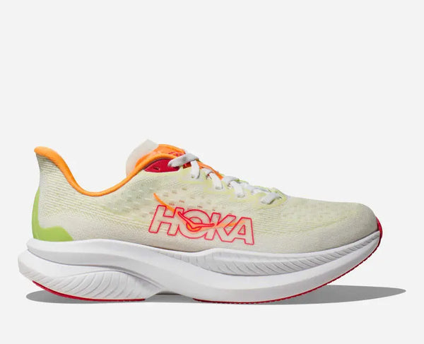 HOKA Mach 6 Road Running Shoes White Lettuce