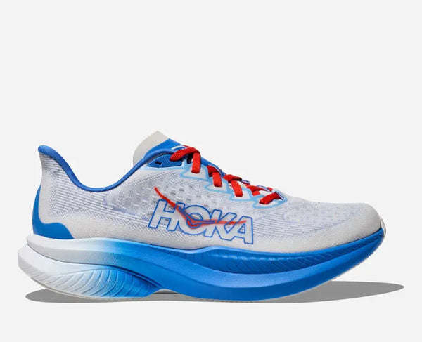 HOKA Mach 6 Road Running Shoes White Virtual Blue