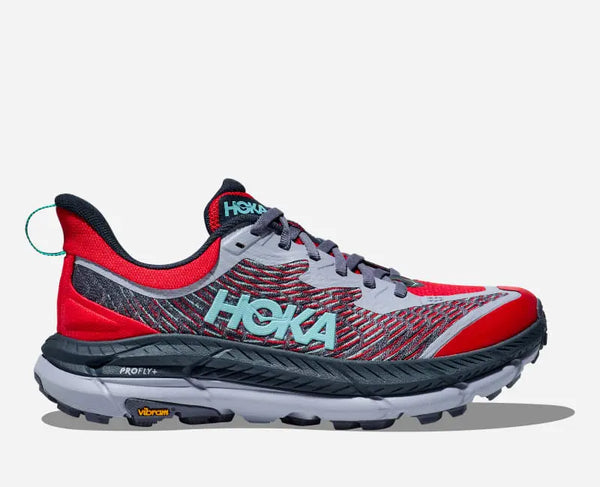 HOKA Mafate Speed 4 Trail Shoes Cerise Stormy Skies