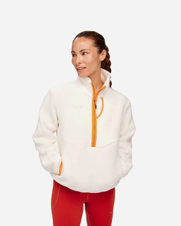 HOKA Ridgetop Half-Zip Fleece Eggnog