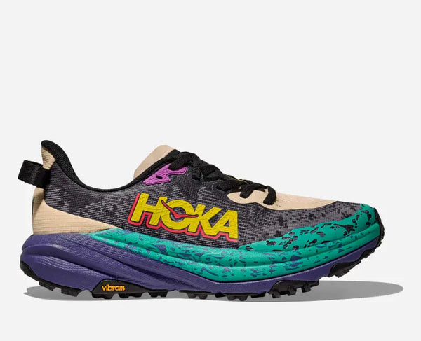 HOKA Speedgoat 6 Trail Shoes Oatmeal Mountain Iris