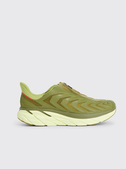 HOKA ONE ONE U Project Clifton Avocado Dark Citron Sneakers