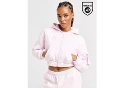 Hoodrich Dusk Crop Full Zip Hoodie  Pink