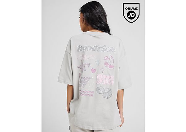 Hoodrich Jewel Boyfriend T Shirt  Grey