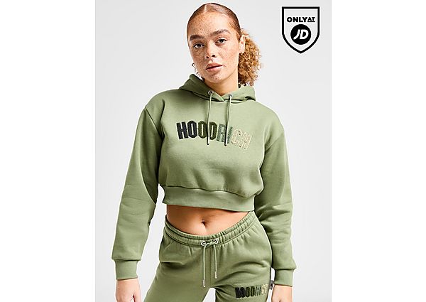 Hoodrich Kraze Crop Hoodie  Green