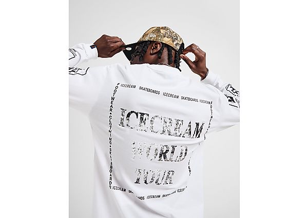 ICECREAM World Tour Long Sleeve T Shirt  White