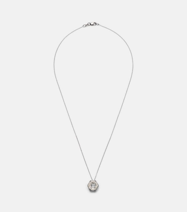 Ileana Makri Nut Pendant 18kt white gold necklace with diamonds