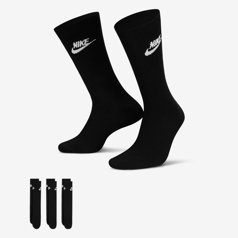 Calcetas (3 pares) Nike Sportswear Everyday Essential Negro