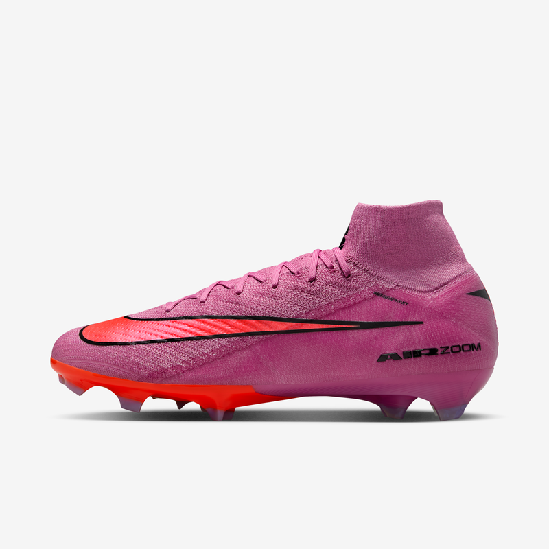 Tacos de fútbol para terreno firme de corte high Nike Mercurial Superfly 10 Elite Rosa
