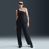 Pants deportivos de jacquard a rayas de tiro medio holgados para mujer Nike Sportswear Negro