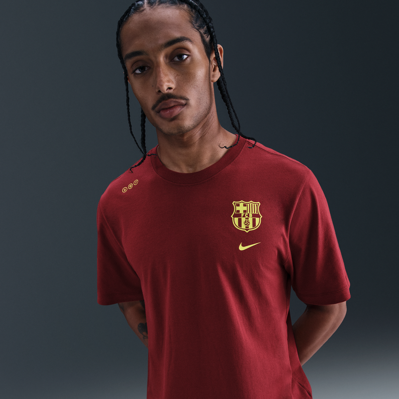 Playera De Fútbol Nike Para Hombre Fc Barcelona Rojo