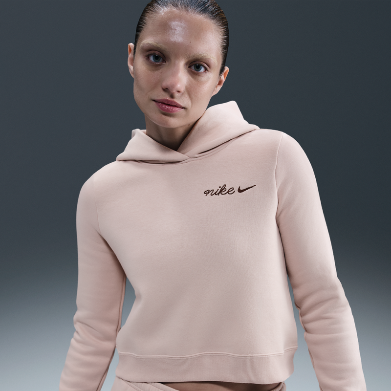 Sudadera Con Gorro Para Mujer Nike Sportswear Phoenix Fleece Rosa