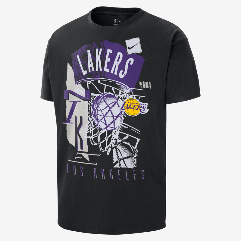 Playera Nike NBA Vintage para hombre Los Angeles Lakers Courtside Negro