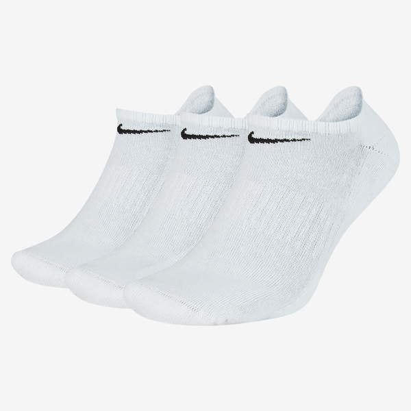 Calcetines De Entrenamiento Invisibles Nike Everyday Cushioned (3 Pares) Blanco
