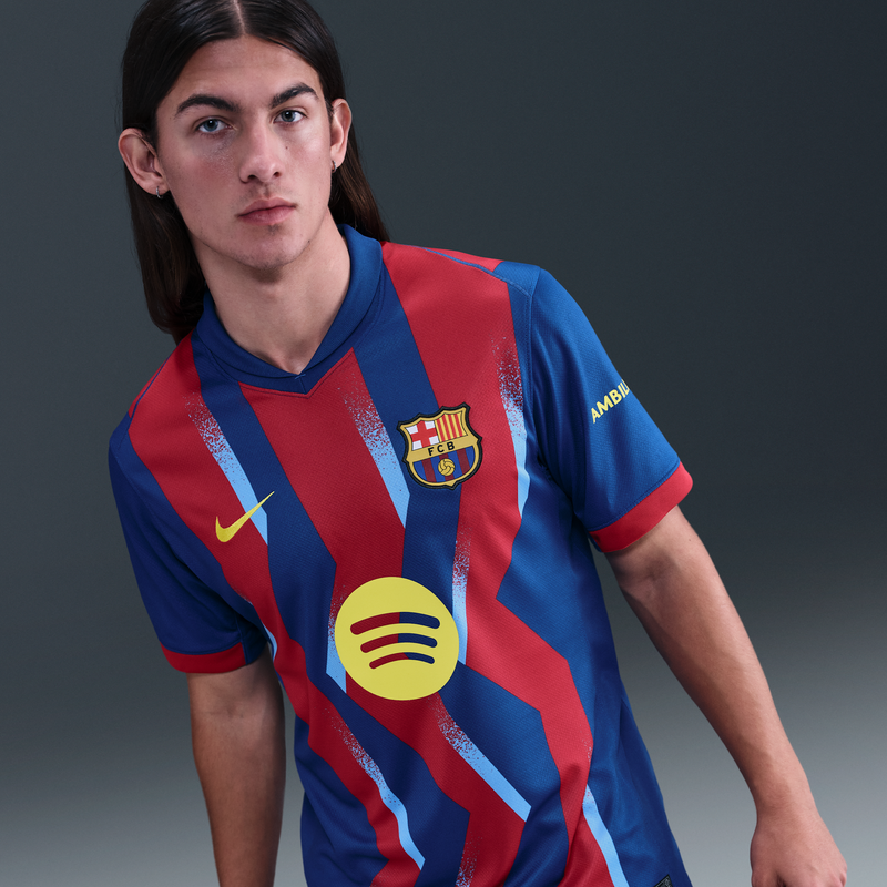 Jersey de fútbol Nike Dri-FIT Replica para hombre del FC Barcelona 2025/26 cuarta equipación Azul