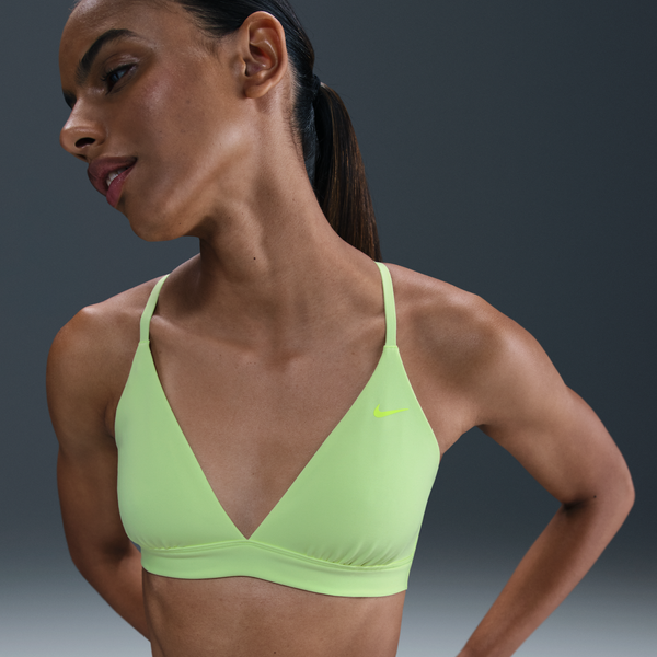 Bra Deportivo De Triángulo De Baja Sujeción Sin Almohadilla Para Mujer Nike Form Amarillo