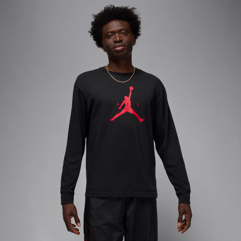 Playera de manga larga para hombre Jordan Jumpman Negro
