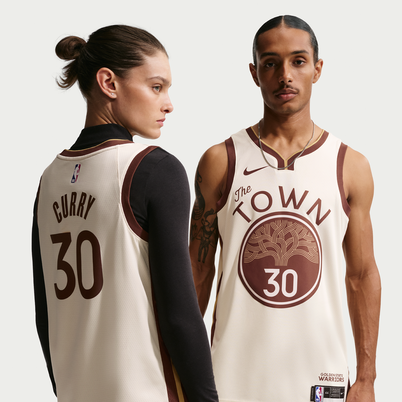 Jersey Nike de la NBA Swingman para hombre Stephen Curry Golden State Warriors City Edition Marrón